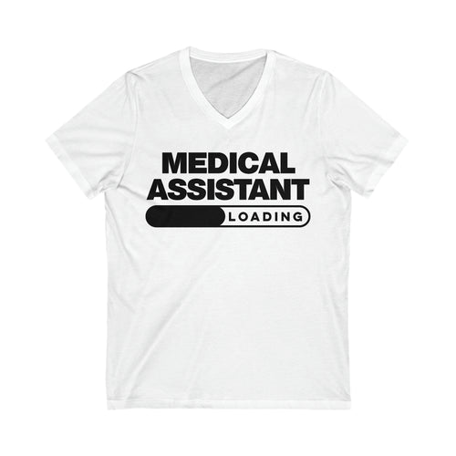 Medical Assistant Loading Short Sleeve V-Neck Tee