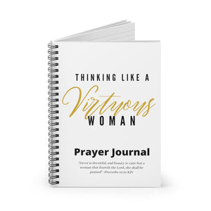 Thinking Like a VIRTUOUS Woman Spiral Notebook Journal (White)