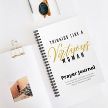 Load image into Gallery viewer, Thinking Like a VIRTUOUS Woman Spiral Notebook Journal (White)