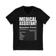 Load image into Gallery viewer, Medical Assistant Nutrition Facts Short Sleeve V-Neck Tee