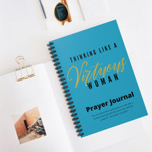 Load image into Gallery viewer, Thinking Like a VIRTUOUS Woman Spiral Notebook Journal (Light Blue)