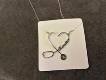 Load image into Gallery viewer, Custom Heart Stethoscope Necklace