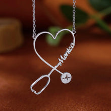 Load image into Gallery viewer, Custom Heart Stethoscope Necklace