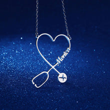 Load image into Gallery viewer, Custom Heart Stethoscope Necklace