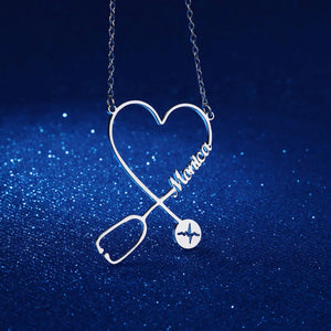 Custom Heart Stethoscope Necklace