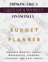 Load image into Gallery viewer, Thinking Like a VIRTUOUS Woman 12- Month Budget Planner