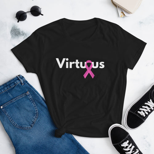 Breast Cancer Awareness Black Virtuous short sleeve t-shirt