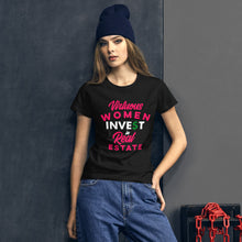 Load image into Gallery viewer, Virtuous Women Invest in Real Estate Women&#39;s short sleeve t-shirt