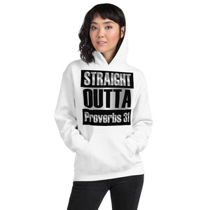 White "Straight Outta Proverbs 31" Hoodie