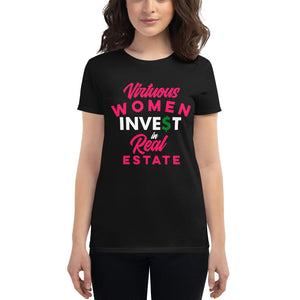 Virtuous Women Invest in Real Estate Women's short sleeve t-shirt