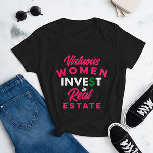 Virtuous Women Invest in Real Estate Women's short sleeve t-shirt